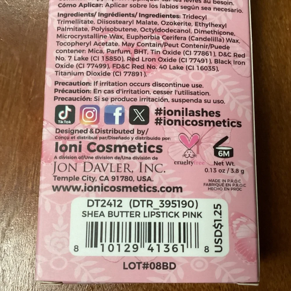 Ioni Shea Butter Lipstick & Taste Squad Lip Balm Bundle